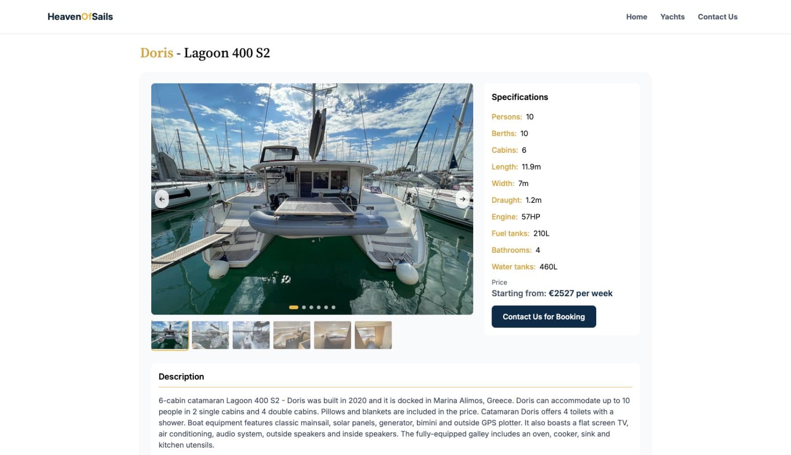 HeavenOfSails — Yacht detail